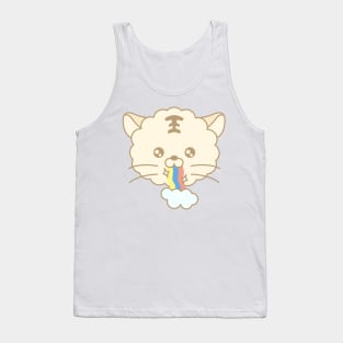 Rainbow color's cute tiger character. Tank Top